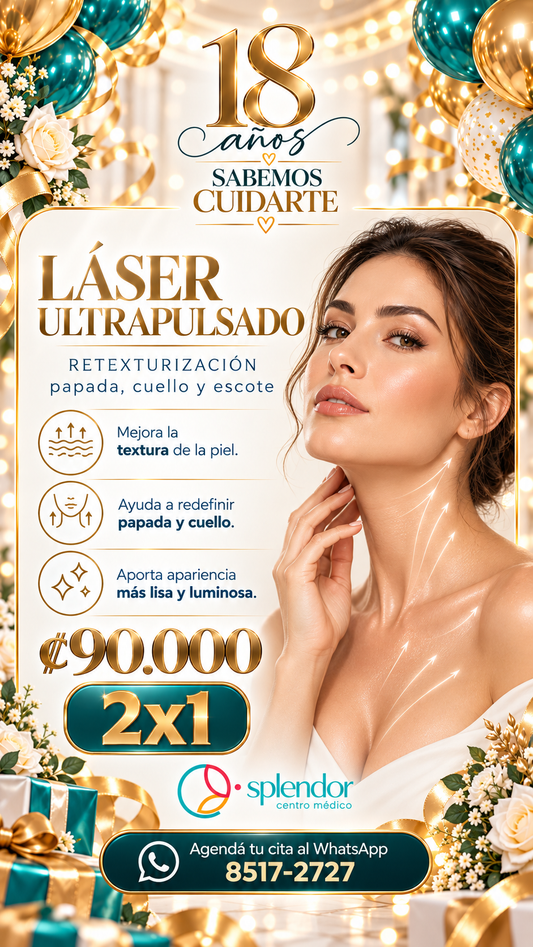Láser Ultrapulsado retexturización (Papada, cuello y escote)